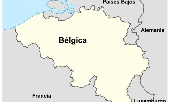 Mapa Bélgica